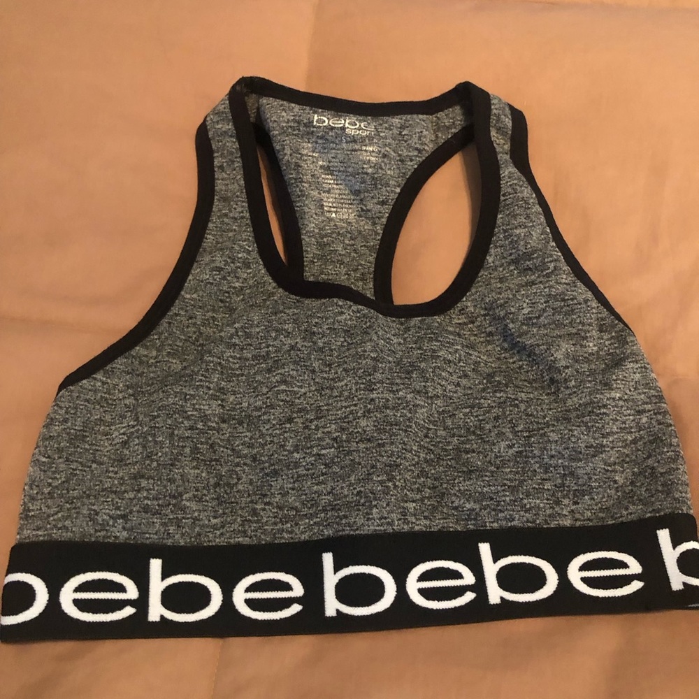 Bebe black & gray 🖤🩶 sports bra. Size small.
